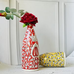 Hand-Painted Floral Ceramic Vases (Set of 3)