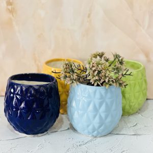 Artistic Hand-Painted Ceramic Planter